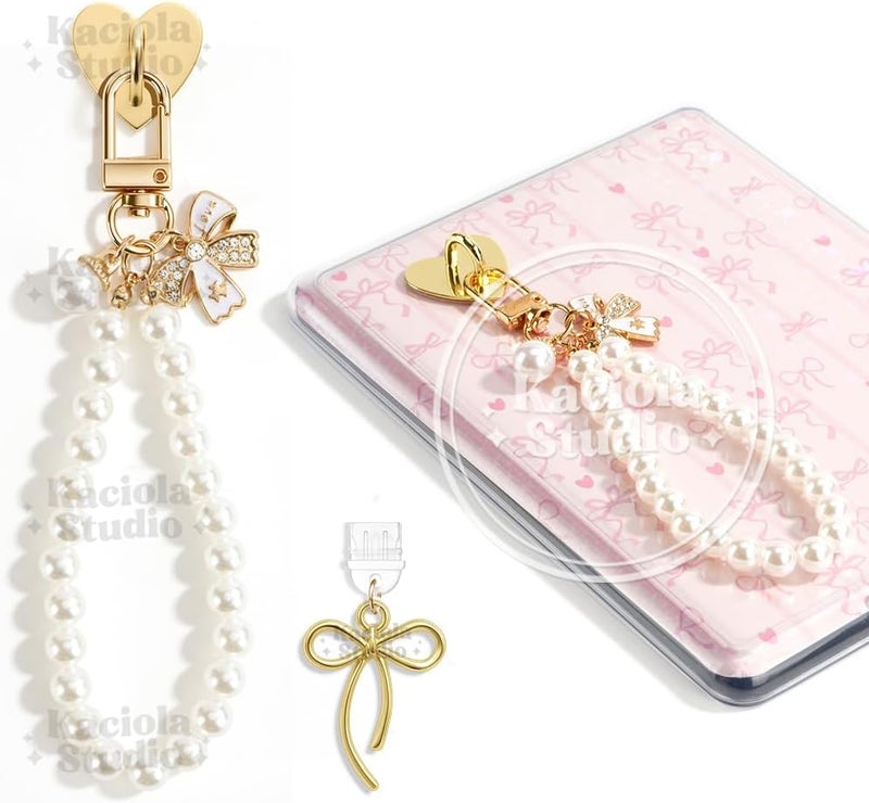 Kaciola Charm Chains for Kindle, Cute Phone Charm Chains Bracelets Accessories for Readers Booklovers Women Men, Charms Compatible for E-Reader/Phone/Paper White (D01-D05) - Image 1